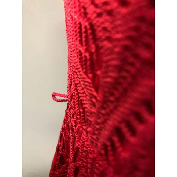 London Style Collection Dress Womens 8 Dark Pink Lace Overlay Fit & Flare - Picture 9 of 13